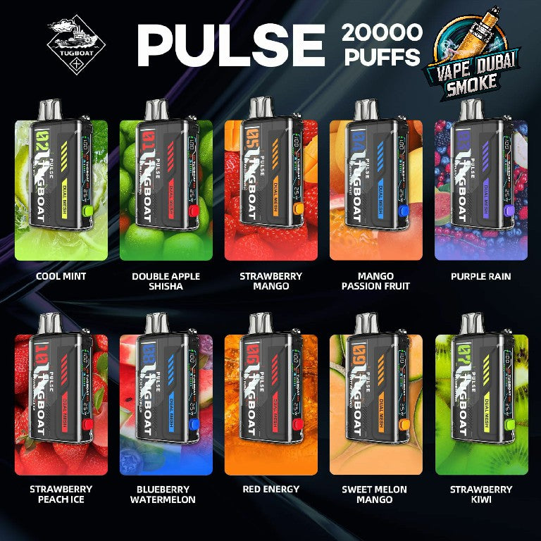 Buy Tugboat Pulse 20000 Puffs Disposable Vape UAE with Mesh Coil Technology