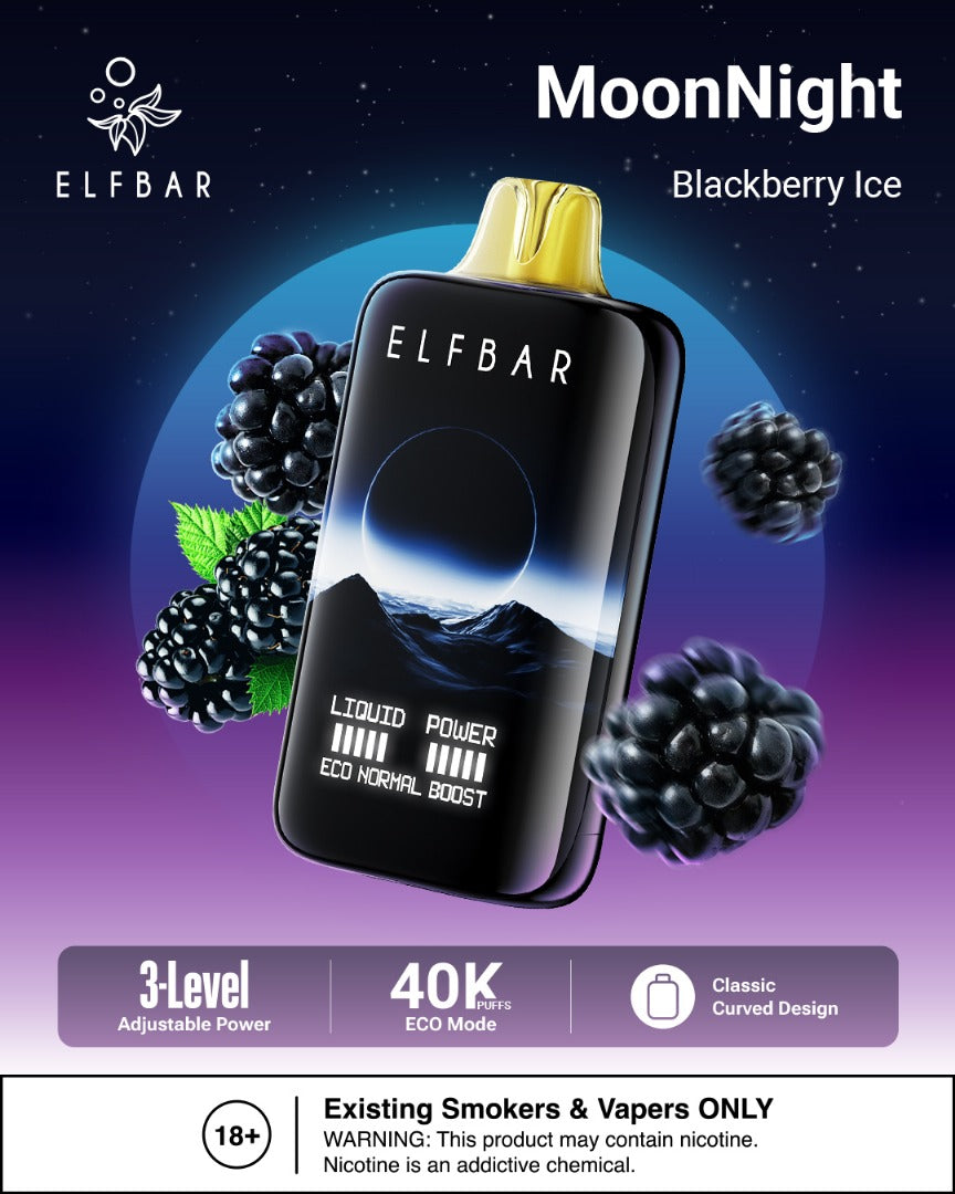 Buy ELF BAR Moon Night 40000 Puffs in Dubai Long Lasting Disposable Vape