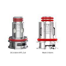 Close view of RPM2 DC 0.8ohm MTL and Mesh 0.16ohm coils