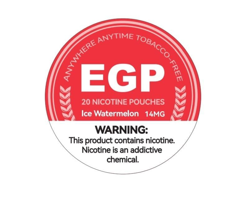 EGP Ice Watermelon 14mg nicotine pouches round can