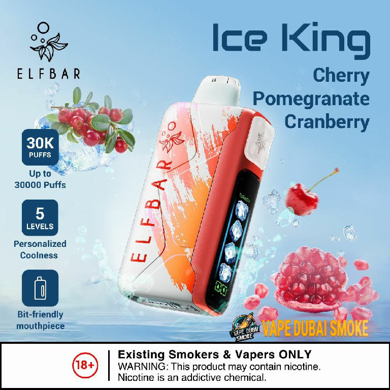 ELF BAR Ice King Cherry Pomegranate Cranberry 30K puffs disposable vape