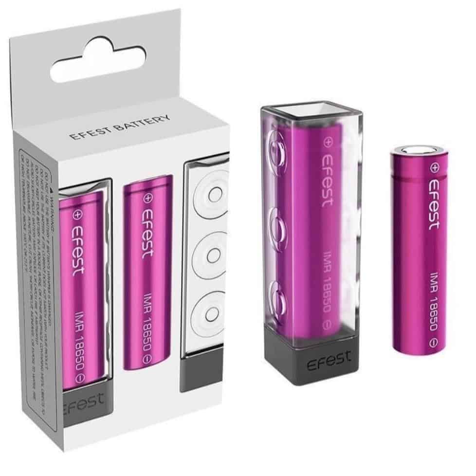 Efest IMR 18650 rechargeable battery with retail packaging