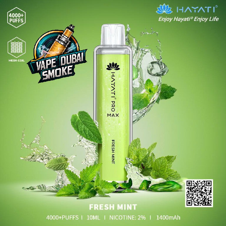 Hayati Crystal Pro Max 4000 Puffs Disposable Vape In Dubai