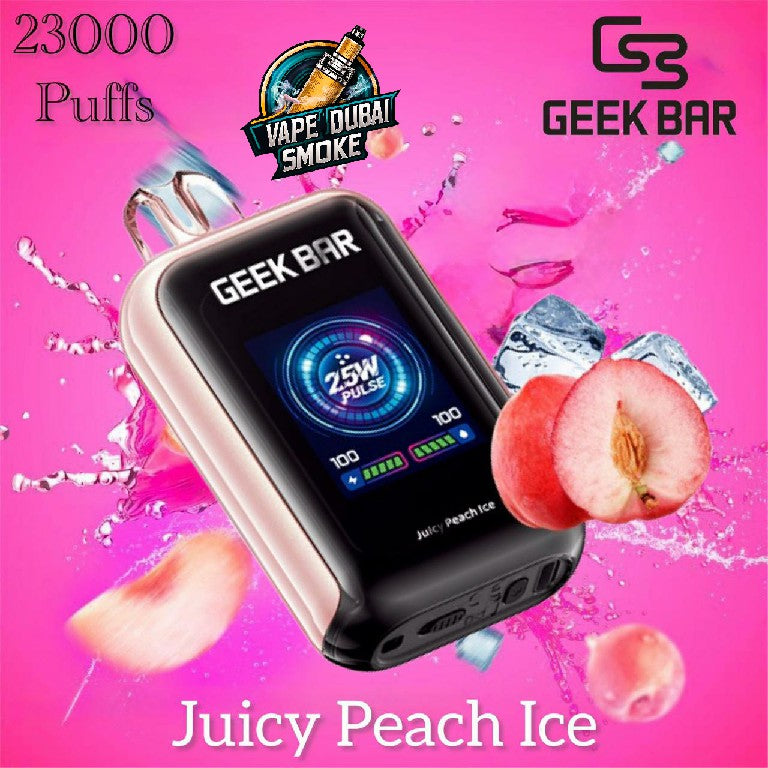 Geek Bar Juicy Peach Ice disposable vape 23000 puffs