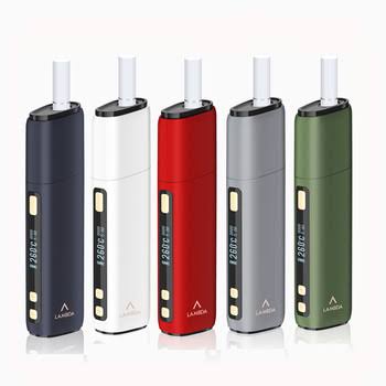 LAMBDA CC Heat-not-burn Gerät – Austauschbares Heizblatt, OLED-Display, 3200 MAh Akku (Grau)
