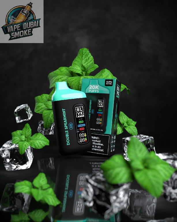 BLVK Bar 20000 Puffs Disposable Vape 50mg Nicotine Double Spearmint Flavor