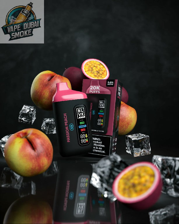 BLVK Bar 20000 Puffs Disposable Vape 50mg Nicotine Passion Peach Flavor