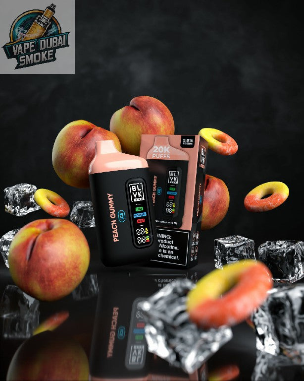 BLVK Bar 20000 Puffs Disposable Vape 50mg Peach Gummy Flavor