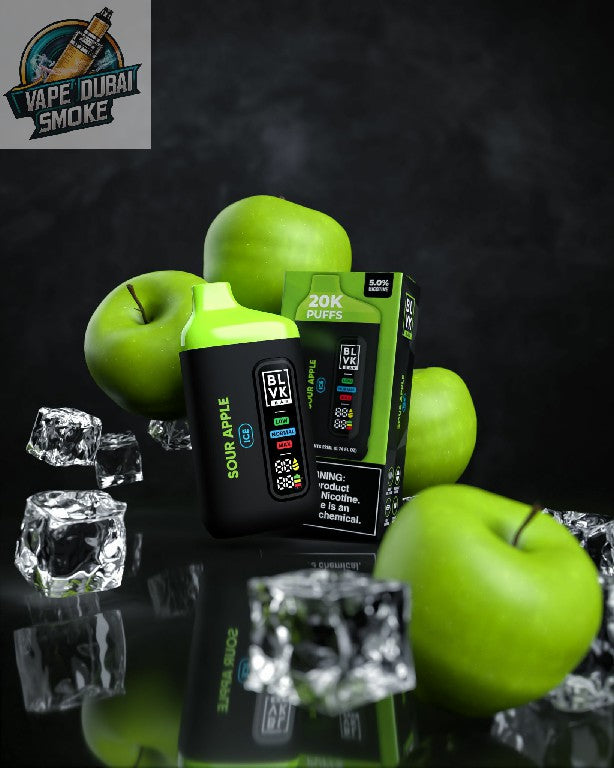 BLVK Bar 20000 Puffs Disposable Vape 50mg Sour Apple Flavor