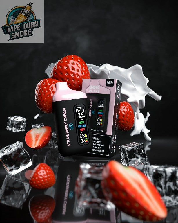 BLVK Bar 20000 Puffs Disposable Vape 50mg Strawberry Cream Flavor