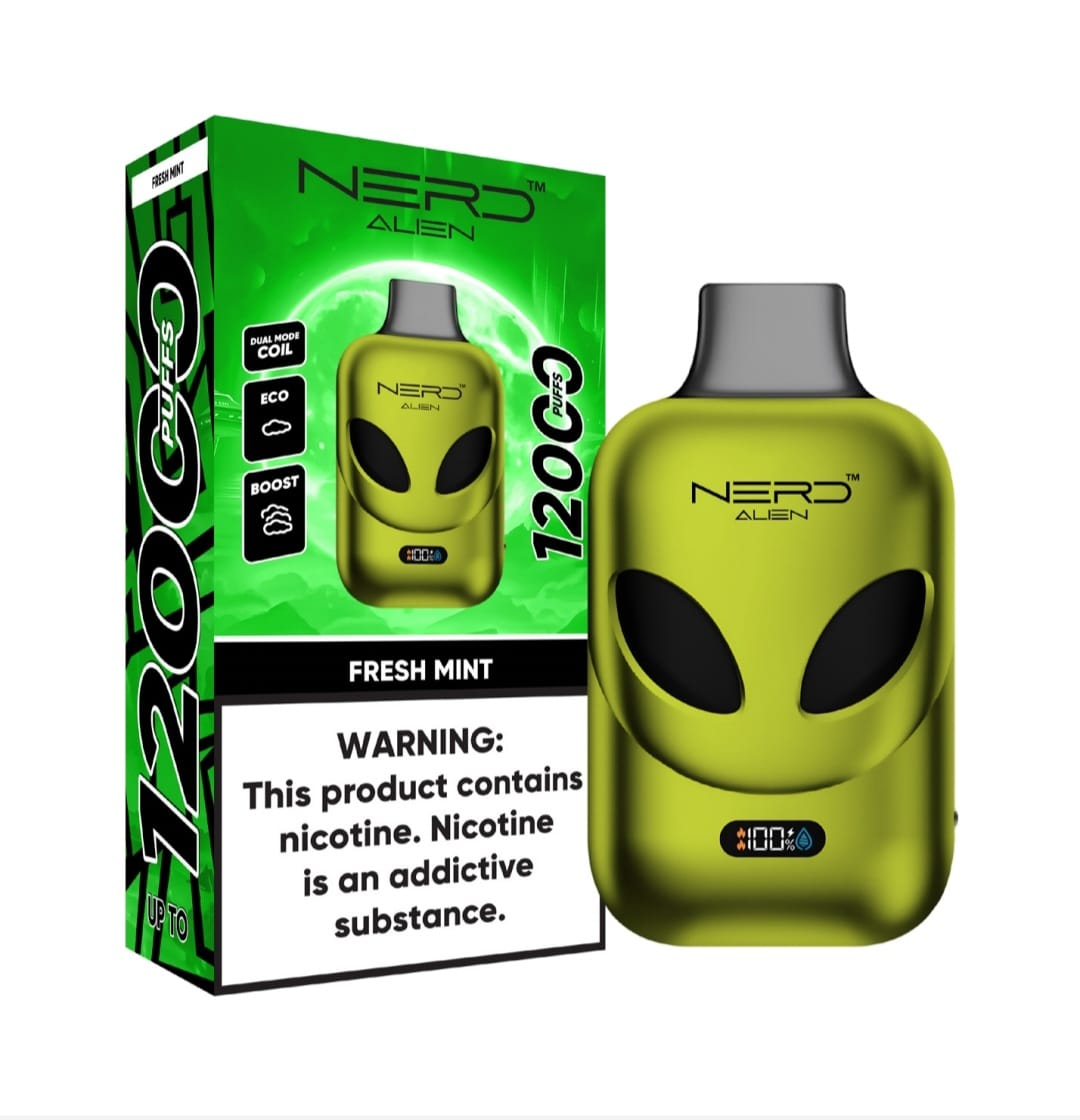 alien disposable vape Nerd Alien 12000 Puffs Disposable Vape in UAE