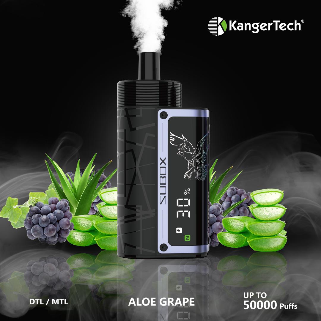 KangerTech SUBOX Aloe Grape disposable vape up to 50000 puffs