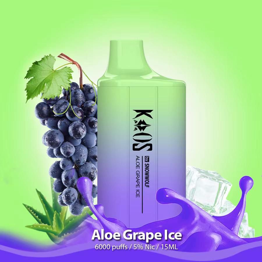 Kaos by SnowWolf 6000 Aloe Grape Ice with grapes and aloe splash