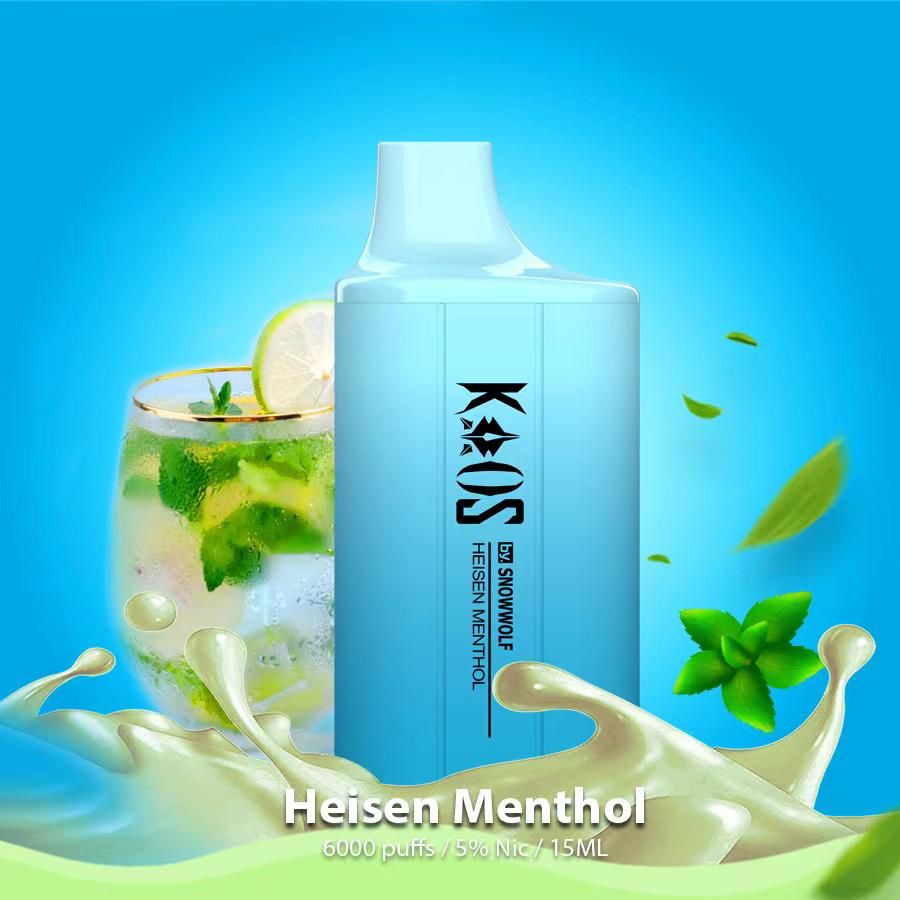 Kaos by SnowWolf 6000 Heisen Menthol with mint drink and cool splash.