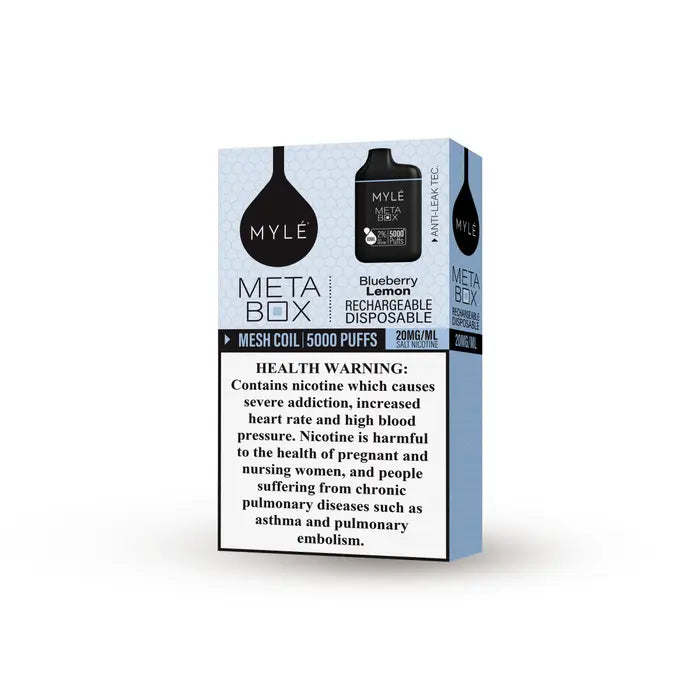 MYLÉ Meta Box Blueberry Lemon rechargeable disposable box