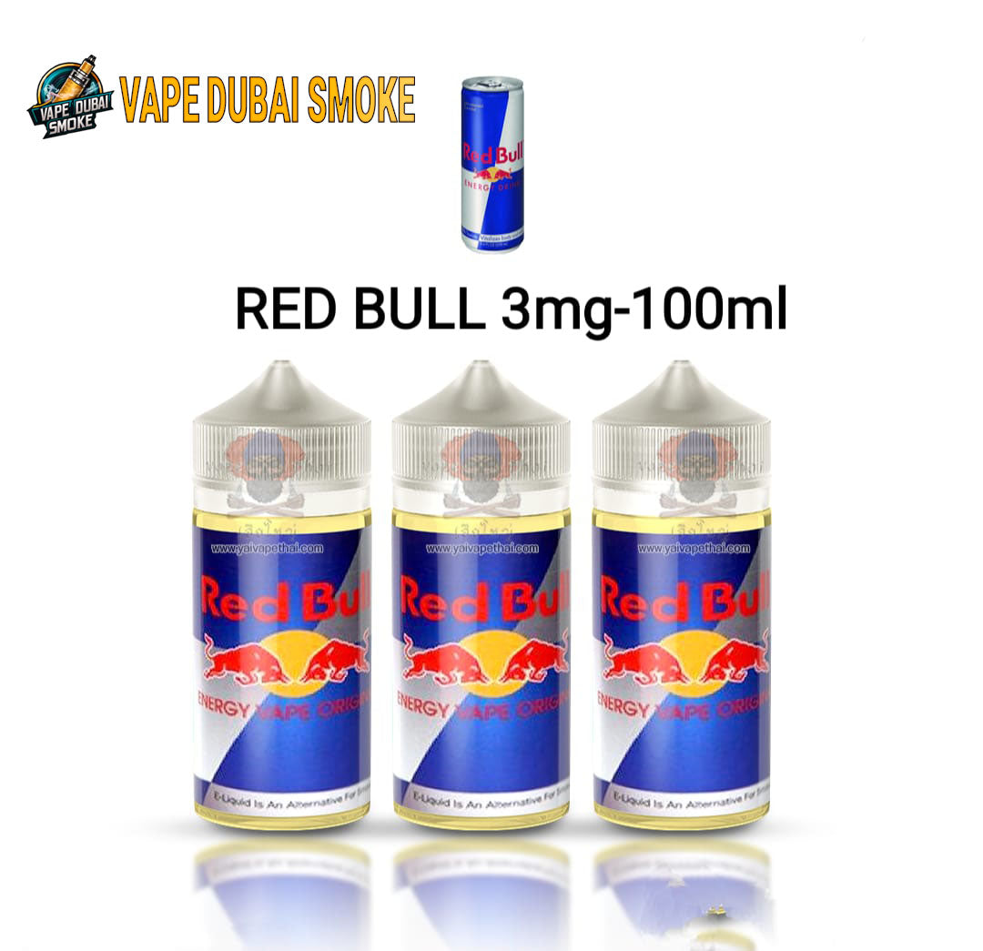 Red Bull flavored e-liquid 3mg 100ml bottles with packaging