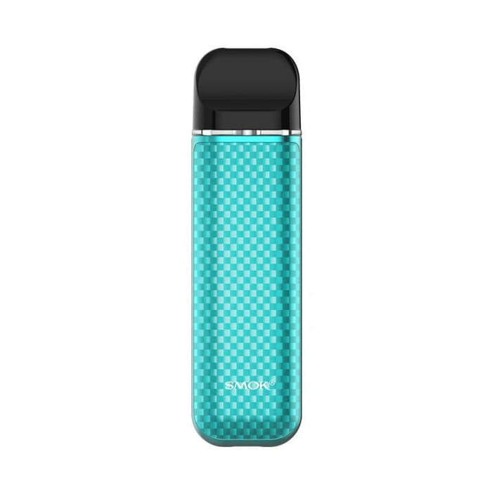 SMOK Novo teal carbon fiber checkered pod vape