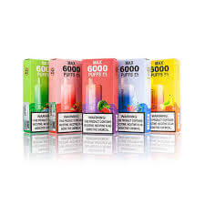 Snowwolf Max 6000 puffs colorful retail boxes with warning labels