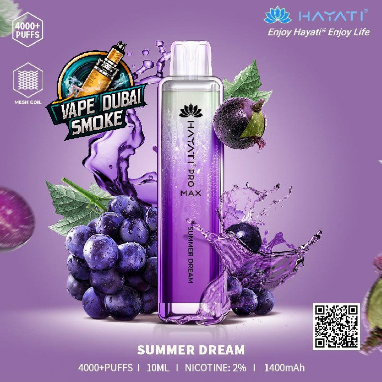 Hayati Crystal Pro Max 4000 Puffs Disposable Vape In Dubai