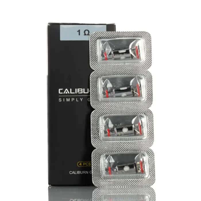Uwell Caliburn G 1.0Ω replacement coils 4 pack in blister packaging