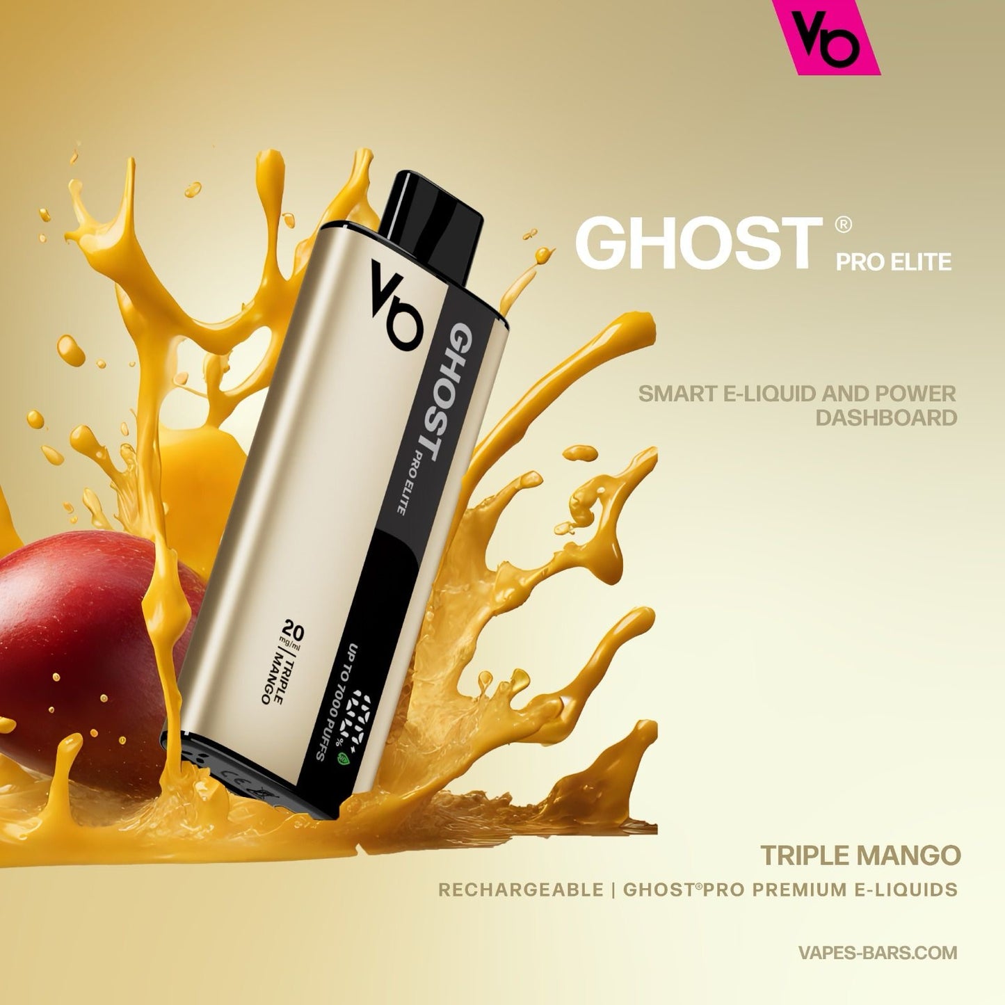 VO Ghost Pro Elite Triple Mango rechargeable vape