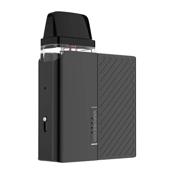 Vaporesso pod vape device in matte black with textured side panel