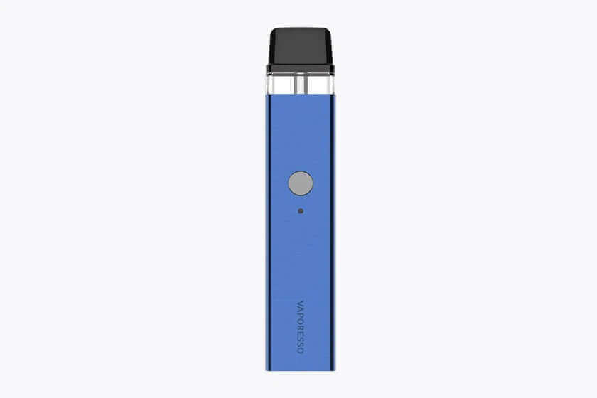 Vaporesso slim blue pod vape device with black mouthpiece
