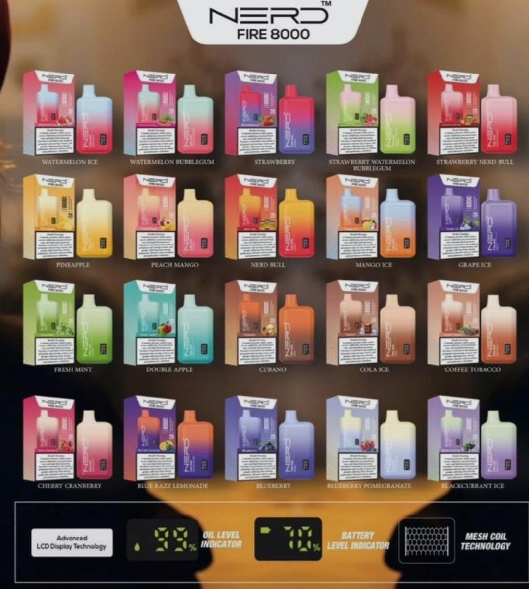 Nerd Fire Disposable Vape 8000 Puffs Nerd Fire Disposable Vape 8000 Puffs