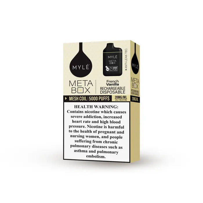 MYLE Meta Box 5000 PUFFS 20mg - 2% Nicotine Disposable Vape in Dubai