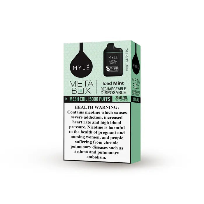 MYLE Meta Box 5000 PUFFS 20mg - 2% Nicotine Disposable Vape in Dubai