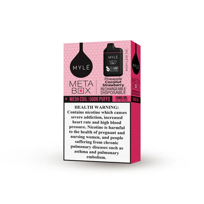 MYLE Meta Box 5000 PUFFS 20mg - 2% Nicotine Disposable Vape in Dubai