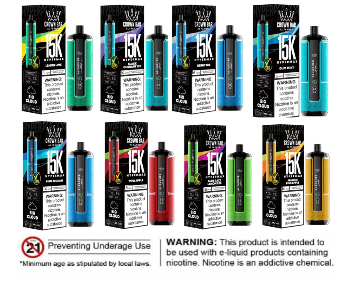 Al Fakher Crown Bar 15000 Puffs Pro Max Disposable Vape in Dubai