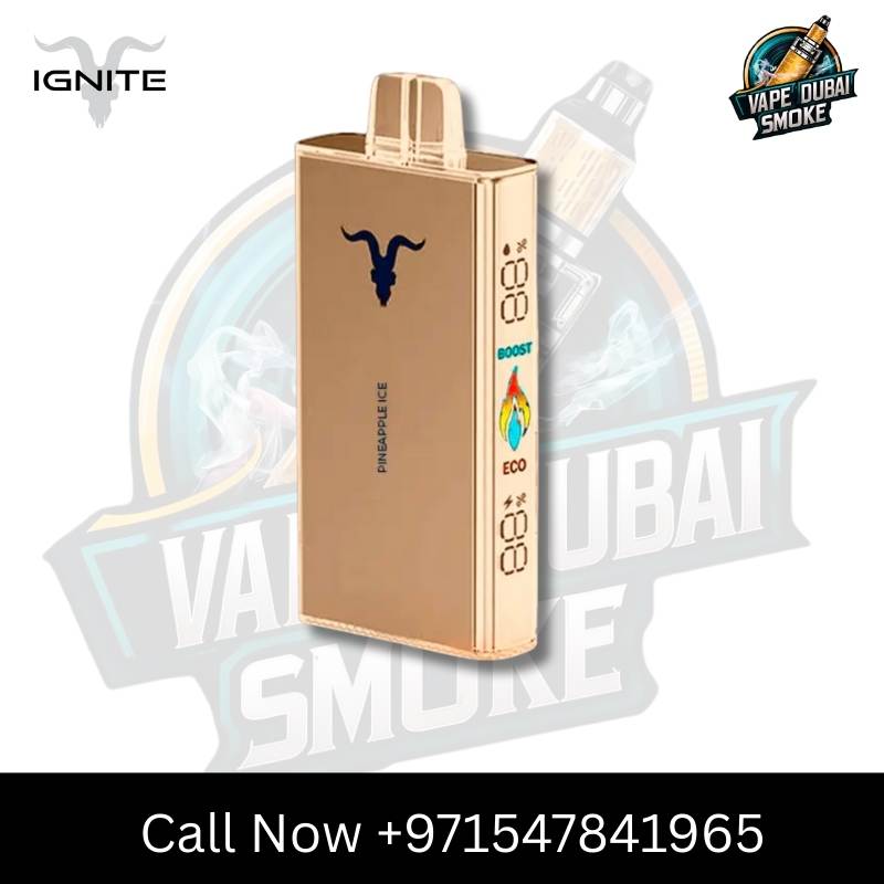 A vibrant Ignite V250 Puffs vape against a colorful background, representing its "Explosive Flavor" range.