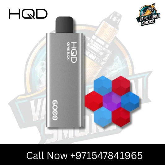 HQD CUVE SLICK 6000 disposable vape device with 50mg nicotine, highlighting its high puff count