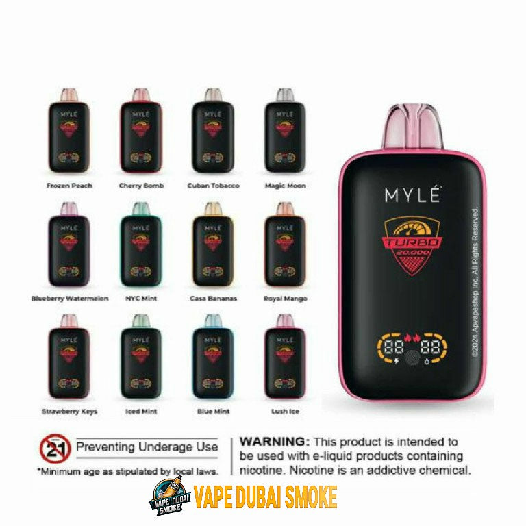 Myle Turbo 20000 Puffs Disposable Vape  in Dubai