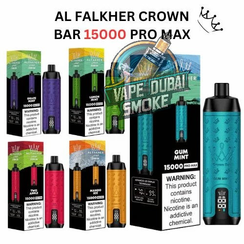 Al Fakher Crown Bar 15000 Puffs Pro Max Disposable Vape in Dubai