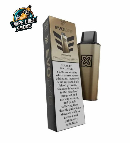 Pod Salt EVOLVE Pods 6000 Puffs packaging, showing the sleek design and high puff count