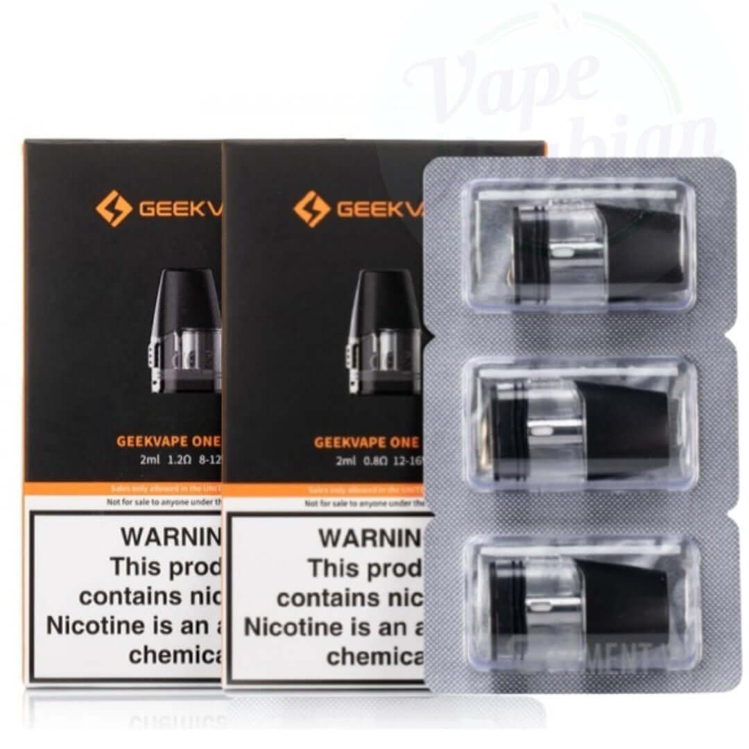 Geekvape One replacement pods in retail boxes and blister pack