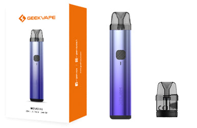 Geekvape Wenax H1 gradient purple pod kit with retail box and pod