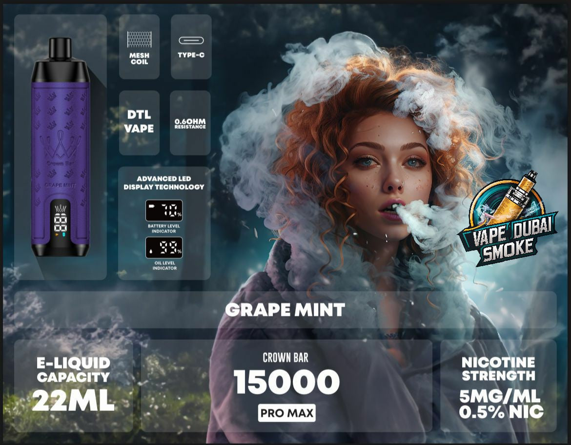 Al Fakher Crown Bar 15000 Puffs Pro Max Disposable Vape in Dubai