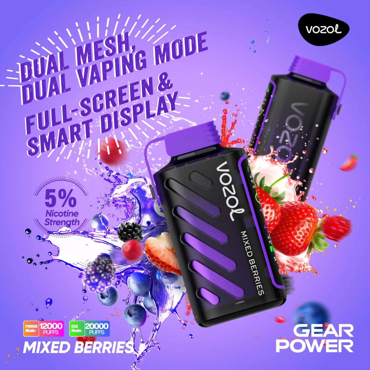 VOZOL Gear Power 20000 Puffs Disposable Vape