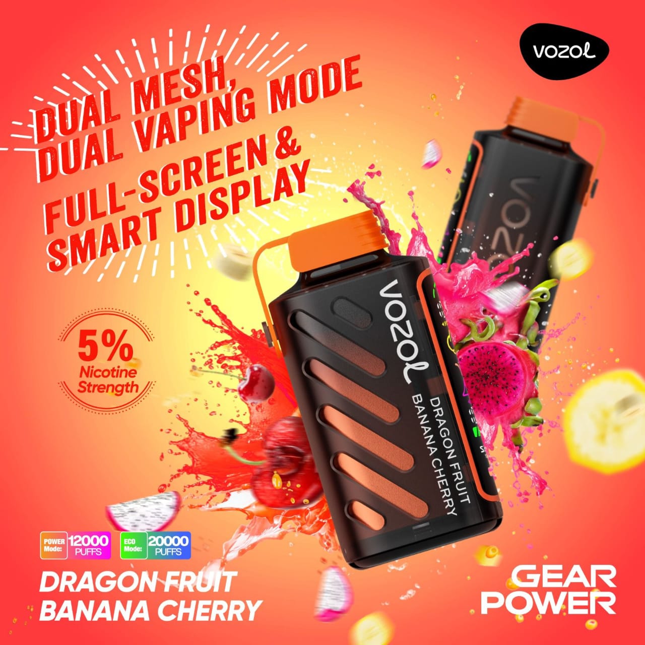 VOZOL Gear Power 20000 Puffs Disposable Vape