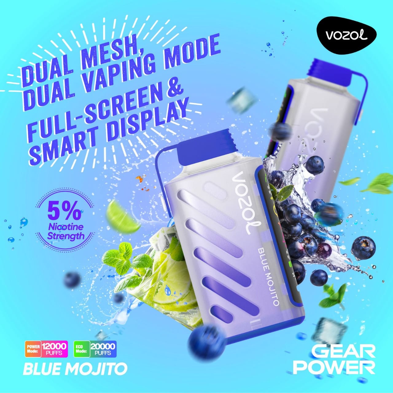 VOZOL Gear Power 20000 Puffs Disposable Vape