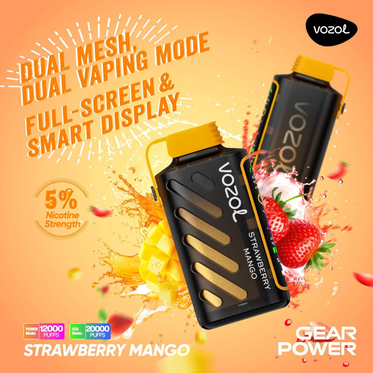 VOZOL Gear Power 20000 Puffs Disposable Vape