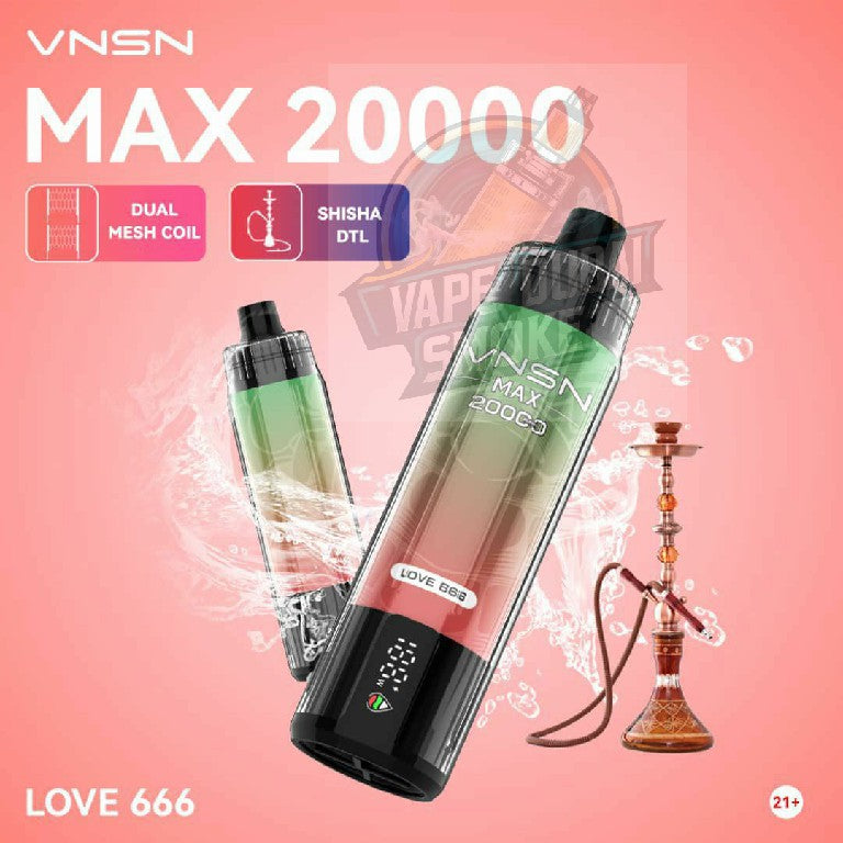 VNSN MAX 20000 Puffs 50mg Rechargeable Disposable Vape in Dubai, UAE