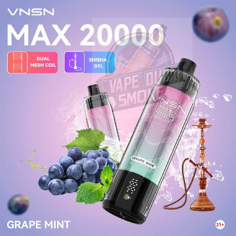 VNSN MAX 20000 Puffs 50mg Rechargeable Disposable Vape in Dubai, UAE