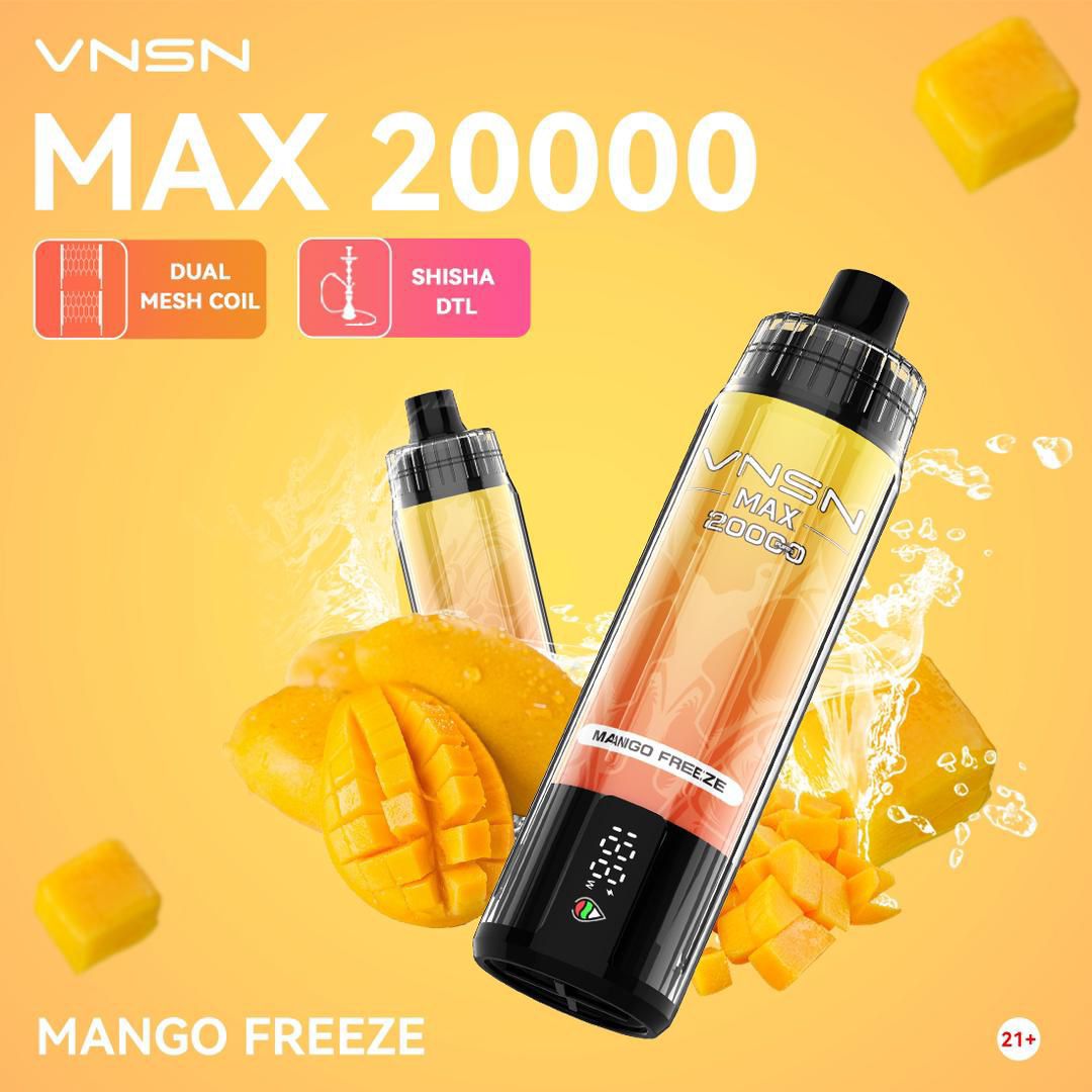 VNSN MAX 20000 Puffs 50mg Rechargeable Disposable Vape in Dubai, UAE