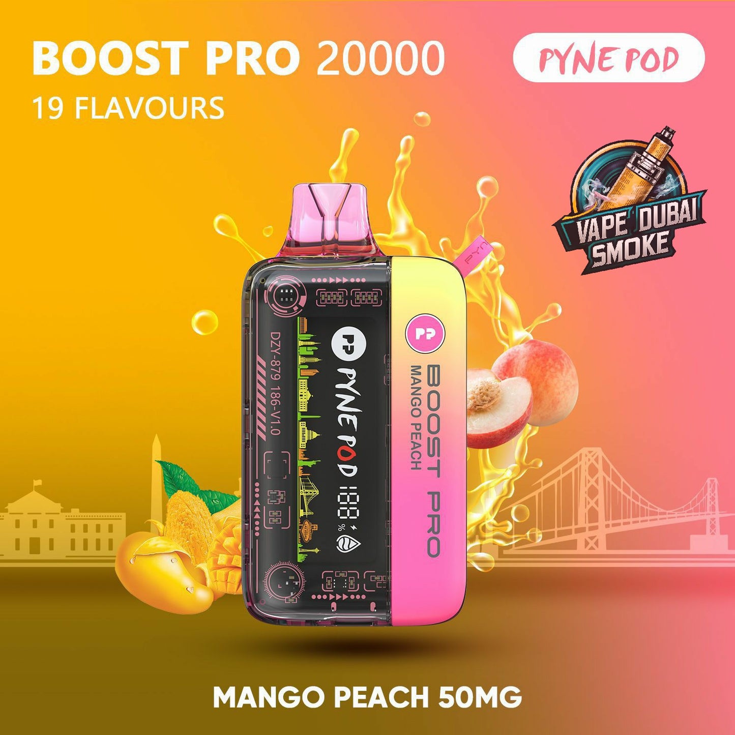 PYNE POD Boost Pro 20000 Puffs Disposable Vape In Dubai