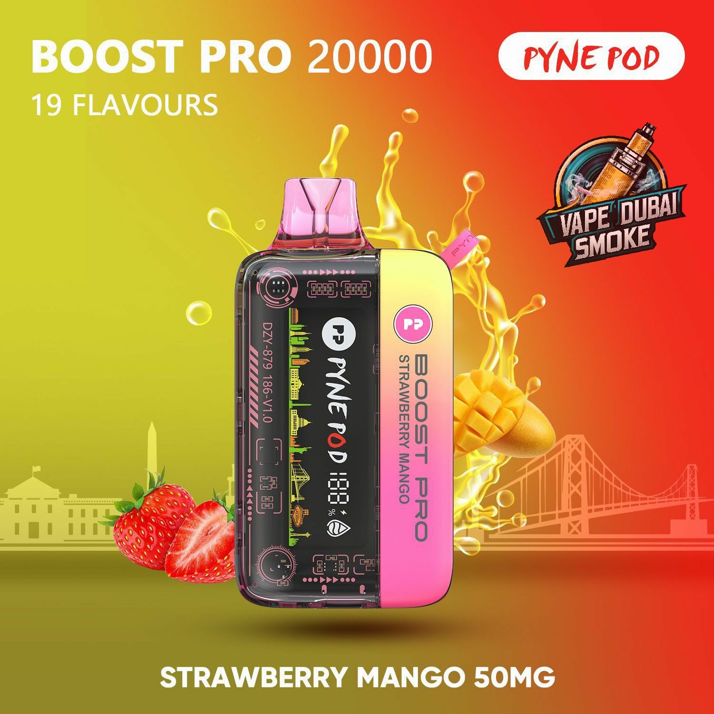 PYNE POD Boost Pro 20000 Puffs Disposable Vape In Dubai