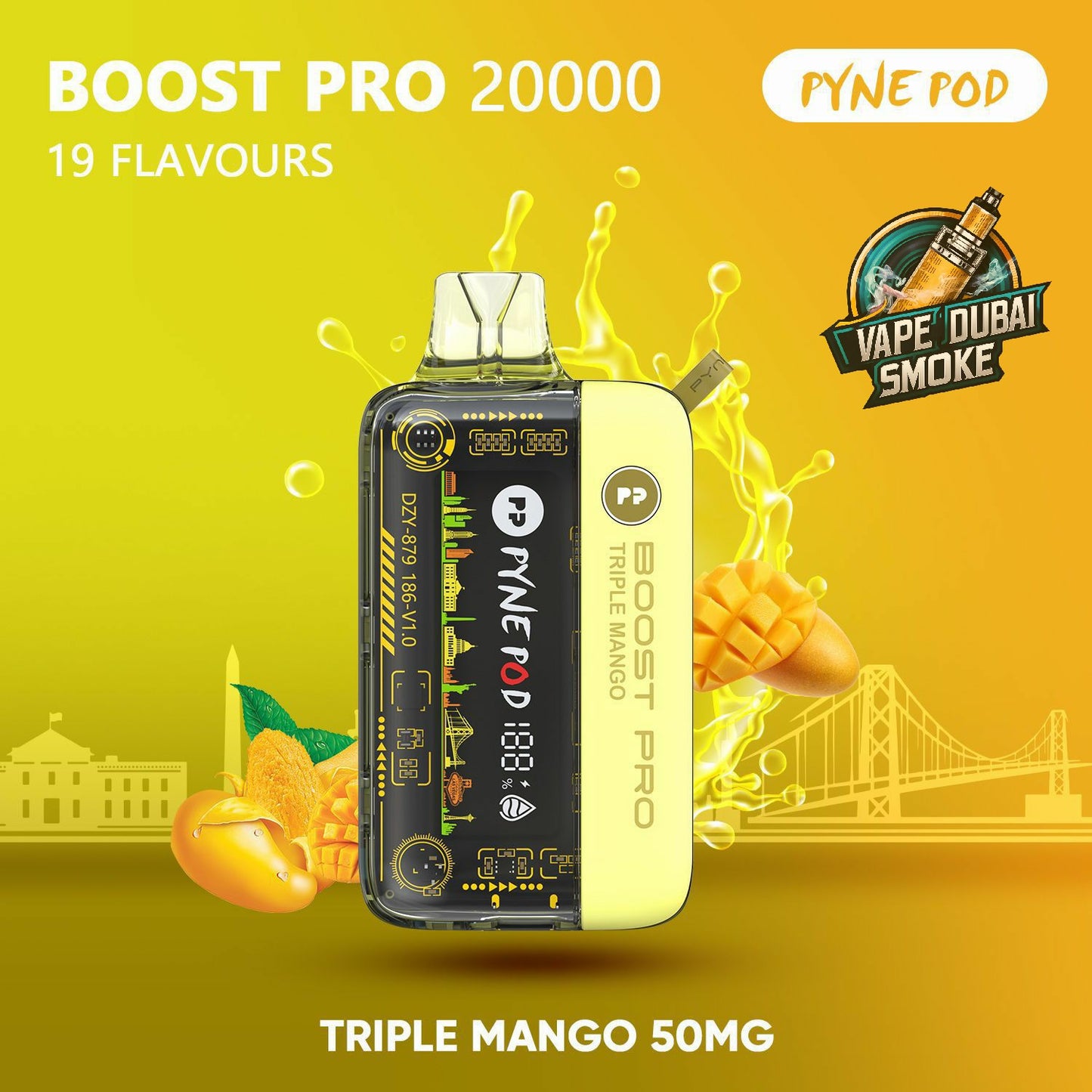 PYNE POD Boost Pro 20000 Puffs Disposable Vape In Dubai